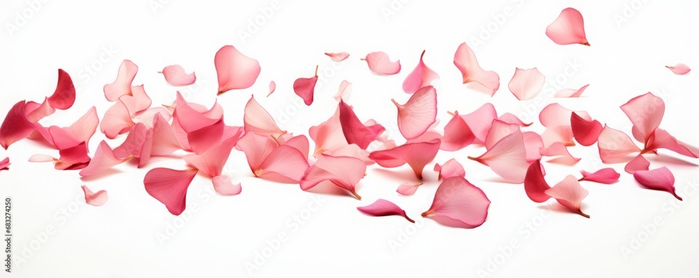 red rose petals, valentines background, copy space, banner. red rose petals, valentines background, copy space, banner.