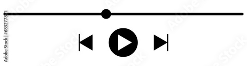 Music PLayer Botton Icon. Vector Isolated.