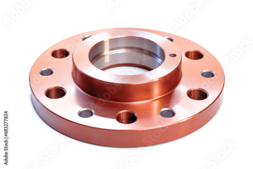 A metallic flange, a vital part in industrial engineering and manufacturing.