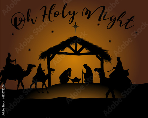  Oh holy night Historically accurate nativity scene with Joseph Mary Baby Jesus Wisemen and the star