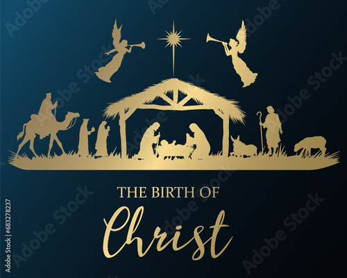  Historically accurate nativity scene with Joseph Mary Baby Jesus shepherd Wisemen Angels and the star