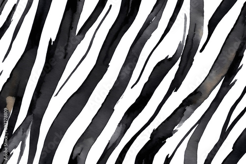 abstract watercolor black stripes on transparent background © Krip