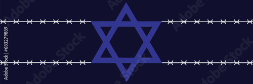 International Holocaust Remembrance Day vector. Star of David . January 27. Important day