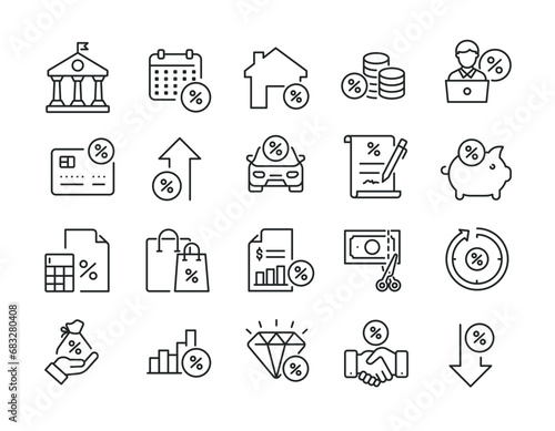 TAX thin line icons. Editable stroke. For website marketing design, logo, app, template, ui, etc. Vector illustration.