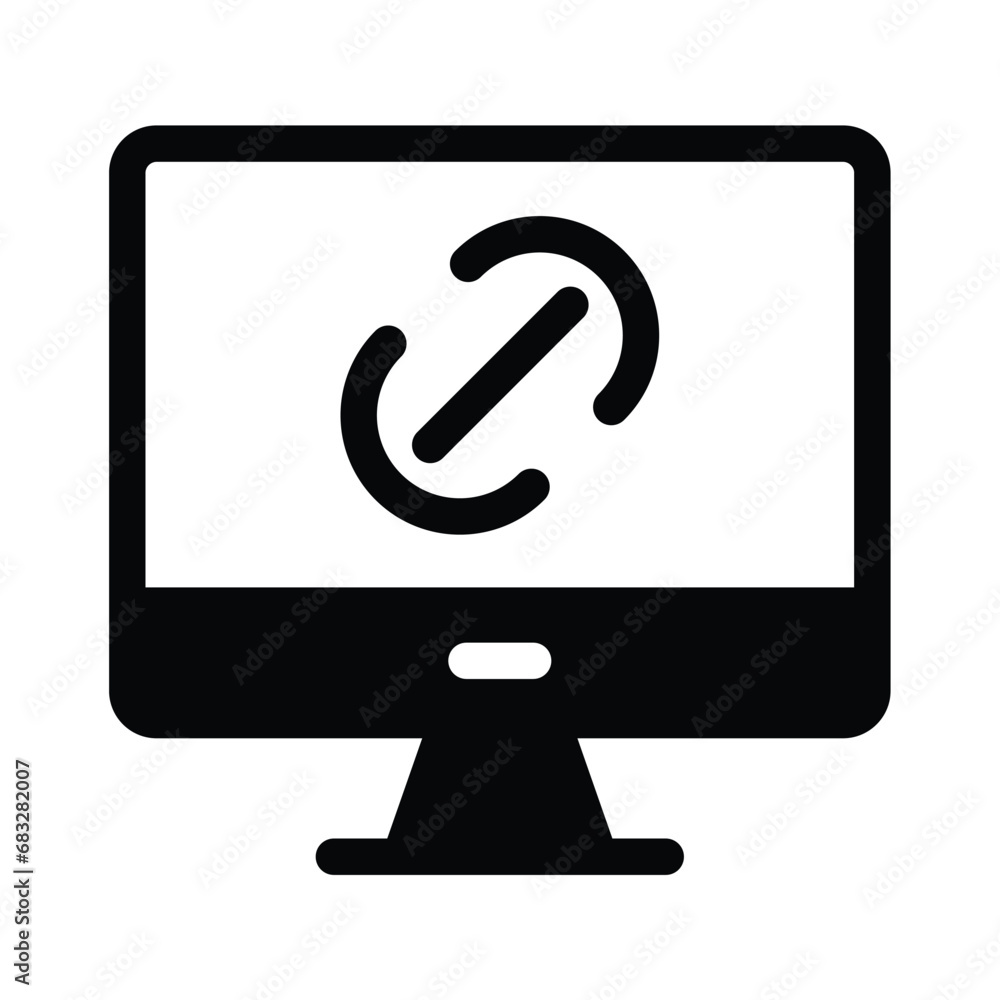 LCD monitor icon and actions LCD monitor icon and actions