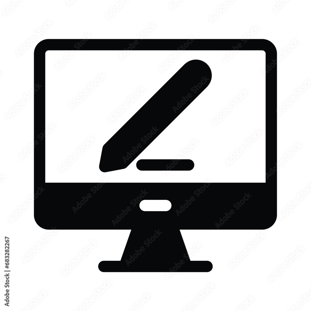 LCD monitor icon and actions LCD monitor icon and actions