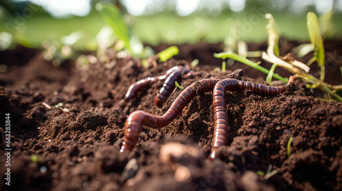 earthworm in soil © charich