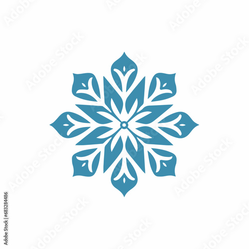 Snowflake variations icon. Snowflakes white ice crystal. Winter symbol in cartoon, doodle style. Isolated 2d vector illustration in logo, icon style, Eps 10. AI Generative