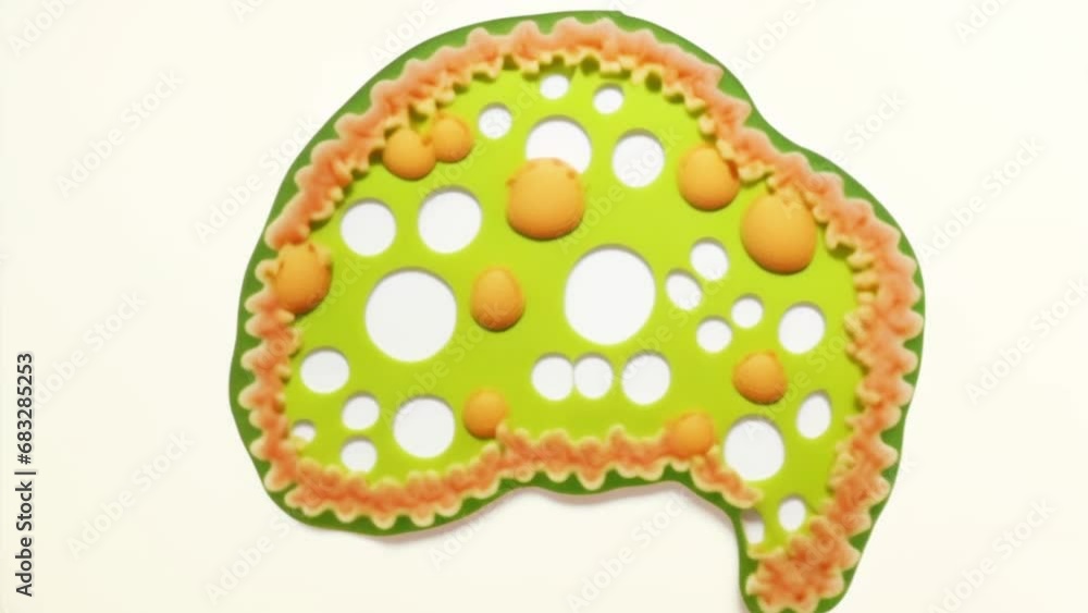 cell life, abstract scientific illustration