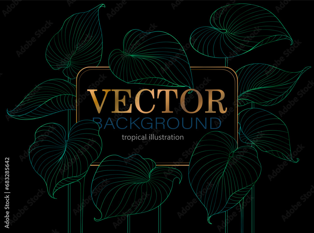 Tropical wallpaper stock illustration. Illustration of tree - 293983760