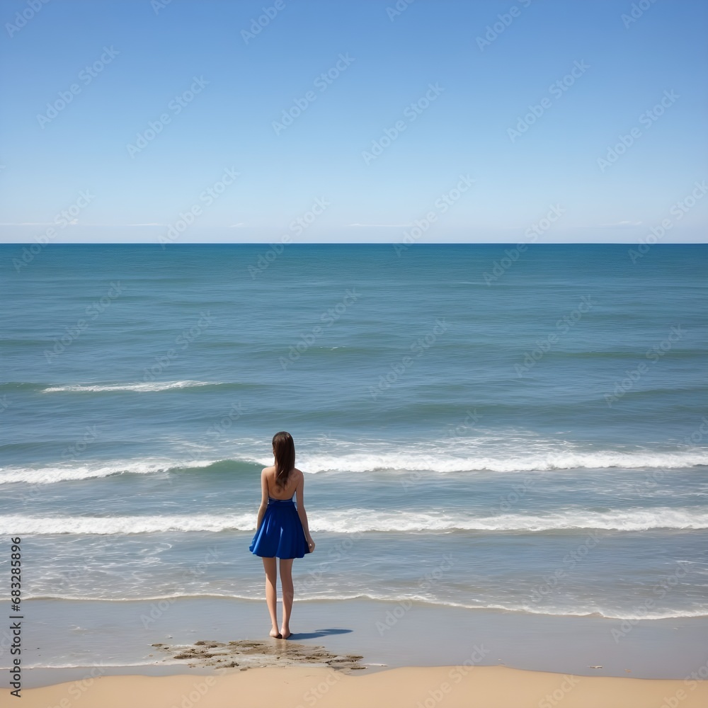 a person standing by the sea