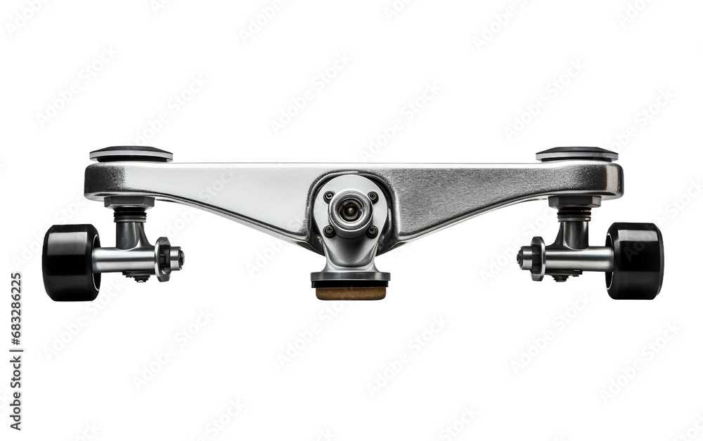 Durable Wheels and Hardware for Skateboarding Isolated on Transparent Background PNG.
