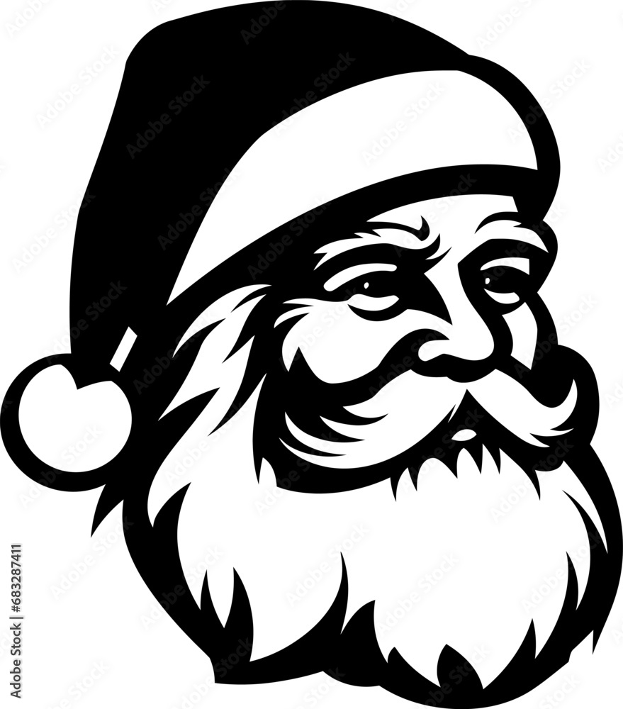 Happy santa claus silhouette. Vector template for laser cutting. Happy santa claus silhouette. Vector template for laser cutting.