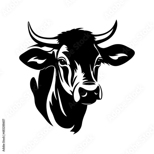 silhoutte of cattle bull