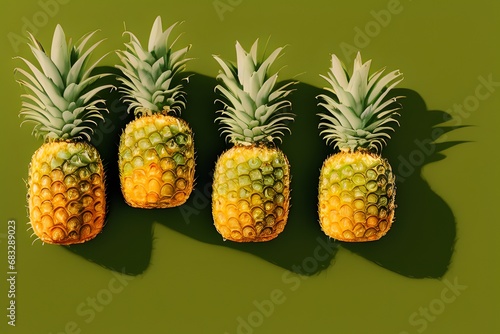 Illustration of a sweet pineapple.