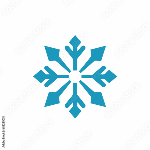 Snowflake variations icon. Snowflakes white ice crystal. Winter symbol  in cartoon  doodle style. Isolated 2d vector illustration in logo  icon style  Eps 10. AI Generative