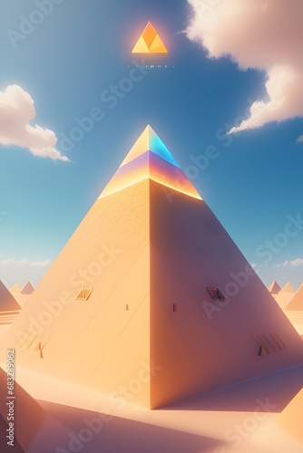 An original look of the Egyptian Pyramids.