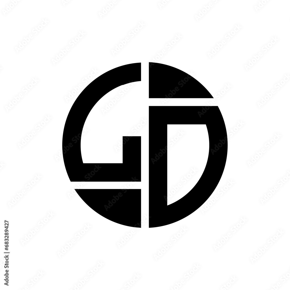 LO letter logo creative design.LO black monogram circle round shape vector. LO unique design.
