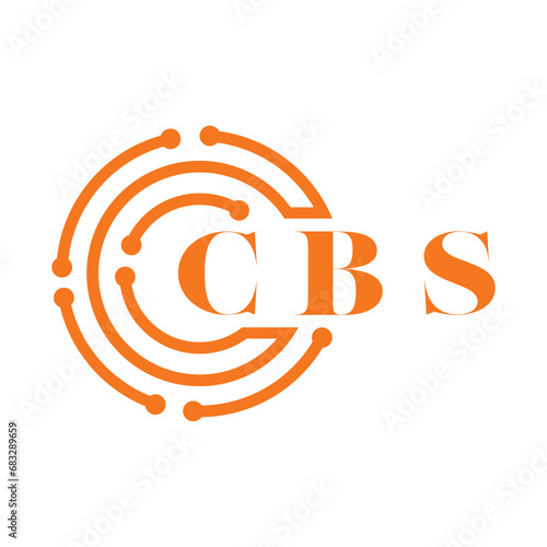 CBS letter design. CBS letter technology logo design on white background. CBS Monogram logo design for entrepreneur and business photo