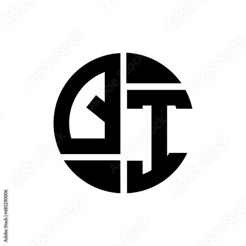 QI letter logo creative design. QI unique design.
