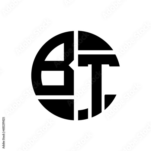 BT letter logo creative design. BT unique design.
 photo