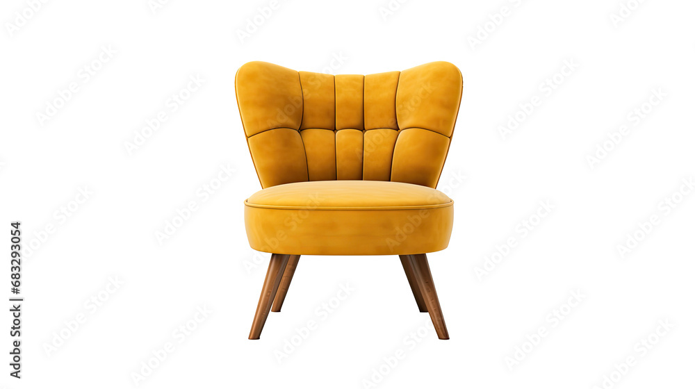 Fototapeta premium Interior design concept furniture for living isolated on clear png background and transparent background, AI generative. 