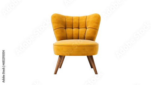 Interior design concept furniture for living isolated on clear png background and transparent background, AI generative. 