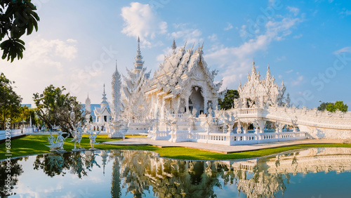 White Temple Chiang Rai Thailand, Wat Rong Khun, aka The White Temple, in Chiang Rai, Thailand. © Chirapriya