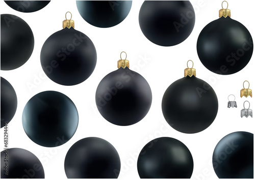 A Set of Black Christmas Ba...
