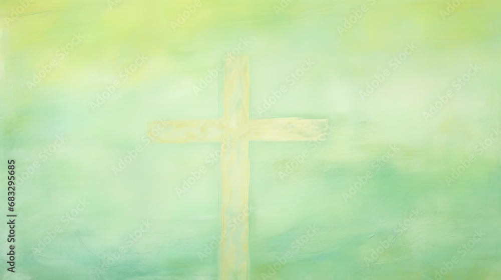 Grungy abstract green and white christian themed background with a cross. Easter concept with room for text. Grungy abstract green and white christian themed background with a cross. Easter concept with room for text.