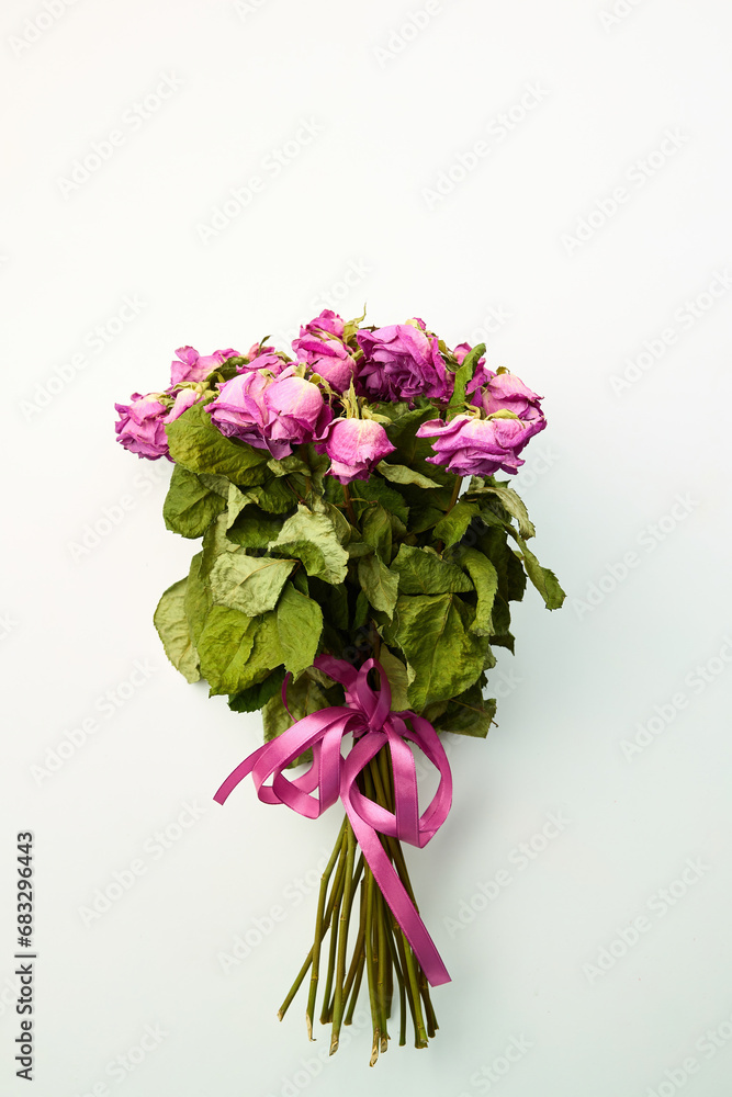 Fototapeta premium Symbolic Dried Roses: Expressing Unspoken Sentiments of Love