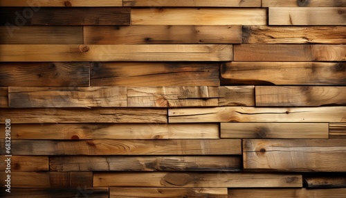 Rustic Wooden Plank Wall with Rich Texture and Depth