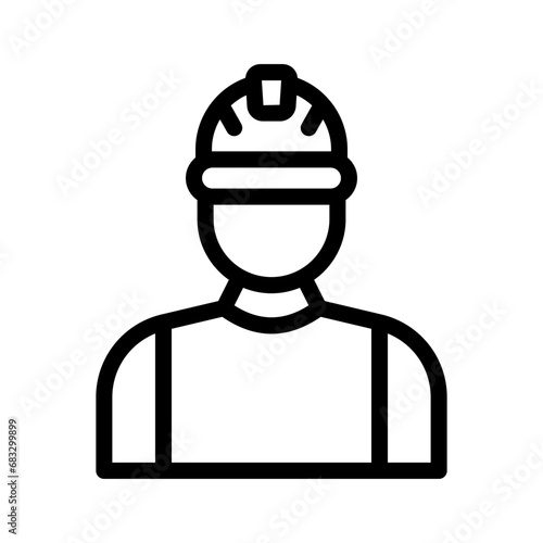 worker line icon illustration vector graphic. Simple element illustration vector graphic, suitable for app, websites, and presentations isolated on white background
