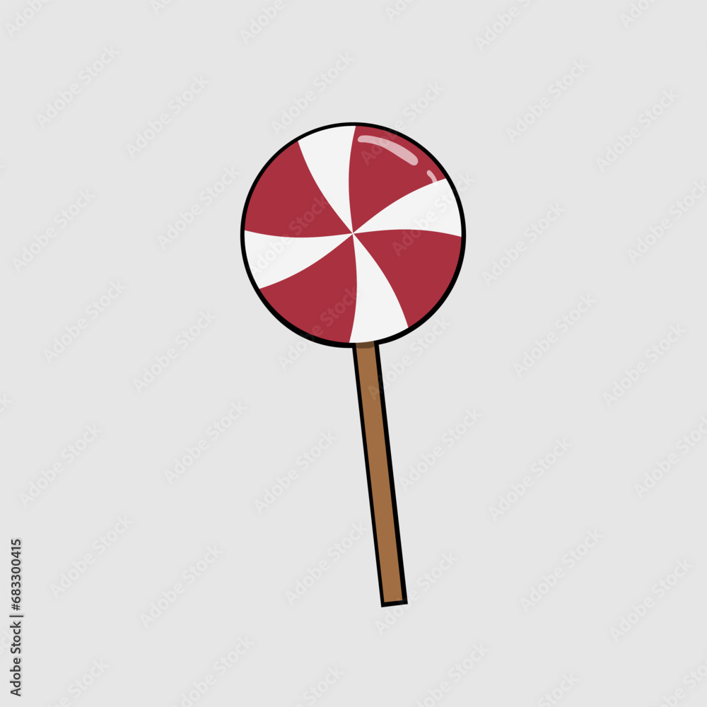 Lollipop in flat style, vector design Lollipop in flat style, vector design