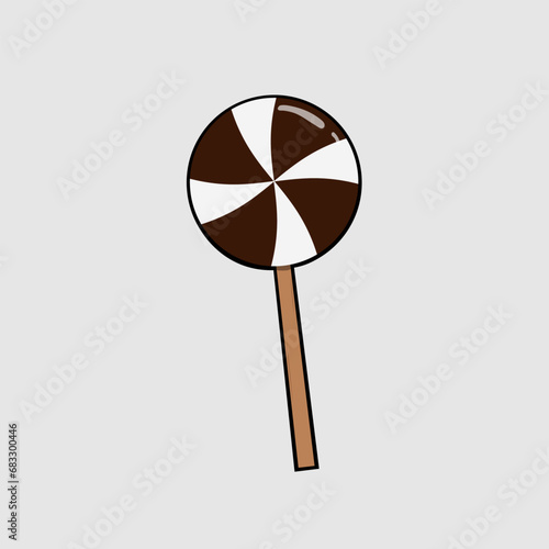 Lollipop in flat style, vector design