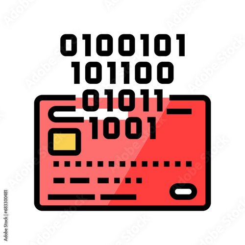credit card fraud bank payment color icon vector. credit card fraud bank payment sign. isolated symbol illustration