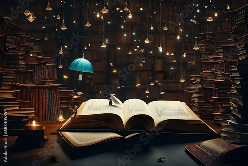 A whimsical world where books come to life,
