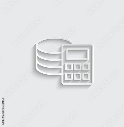tax icon finance calculator icon vector