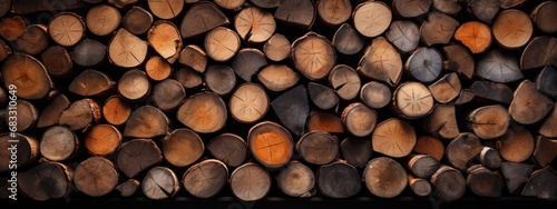 Stacked Logs  A Rustic Display of Nature s Beauty