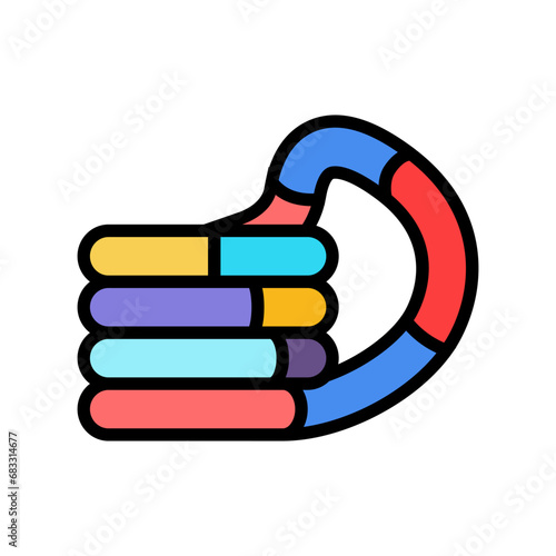 tangle toy fidget color icon vector. tangle toy fidget sign. isolated symbol illustration