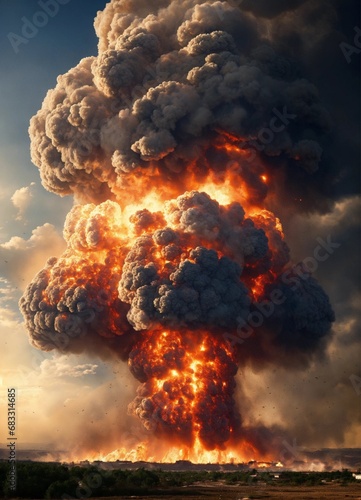 a mass explosion on earth that destroys all of humanity, scary, massive explosion