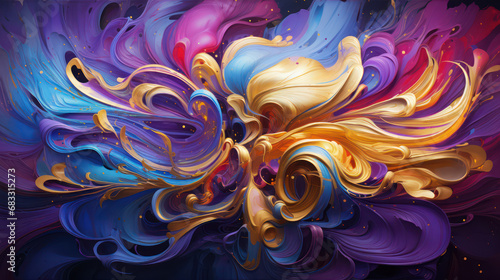 Abstract colorful liquid background as wallpaper illustration
