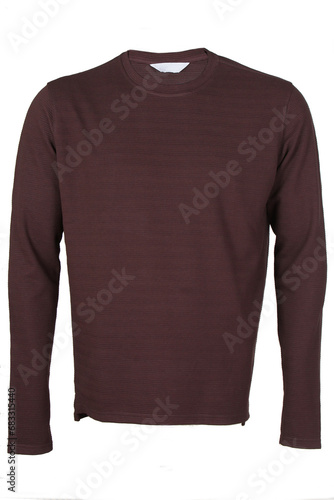 modern pullover made of natural materials on a white background
