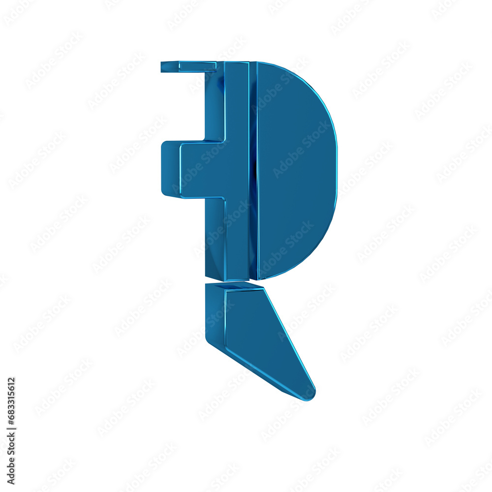 Blue Fencing helmet mask icon isolated on transparent background. Traditional sport defense.