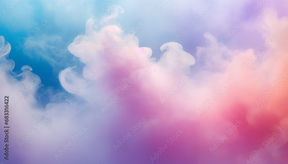 Fondo abstracto con nubes de colores pastel, efecto de humo multicolor  - obrazy, fototapety, plakaty 