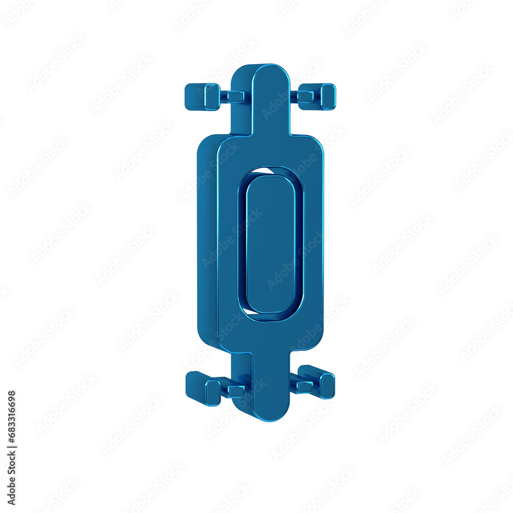 Blue Longboard or skateboard cruiser icon isolated on transparent background. Extreme sport. Sport equipment. Blue Longboard or skateboard cruiser icon isolated on transparent background. Extreme sport. Sport equipment.