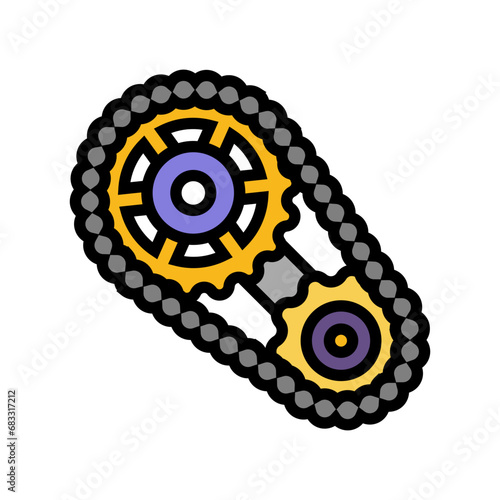 colorful gears fidget toy color icon vector. colorful gears fidget toy sign. isolated symbol illustration