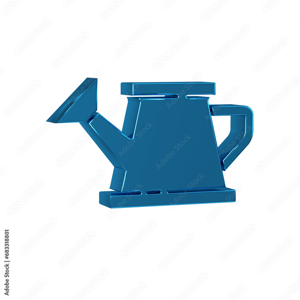 Blue Watering can icon isolated on transparent background. Irrigation symbol. Blue Watering can icon isolated on transparent background. Irrigation symbol.