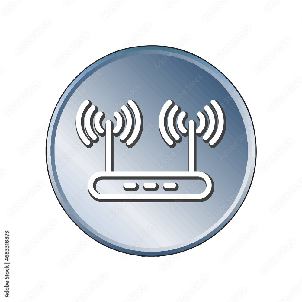 Wifi router icon. Collection of vector symbol in trendy 3D style PNG file
