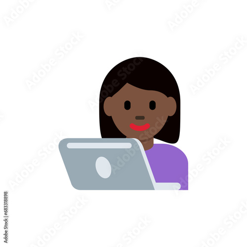 Woman Technologist: Dark Skin Tone